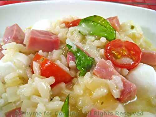 Caprese Risotto with Ham; the update