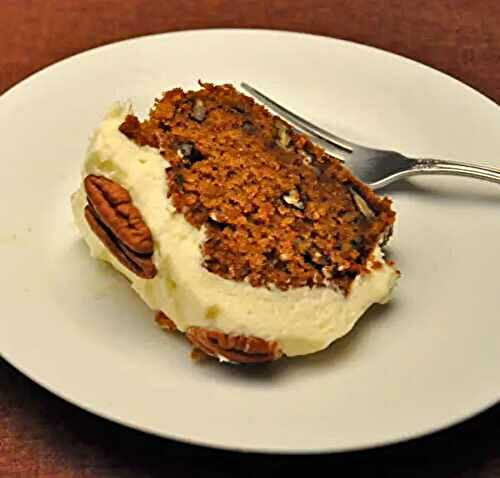 Carrot Pecan Cake, Cream Cheese Frosting; L' Auberge Español