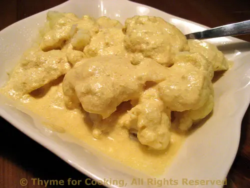 Cauliflower with Parmesan Sauce; It starts