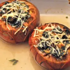 Chard Stuffed Baked Tomatoes