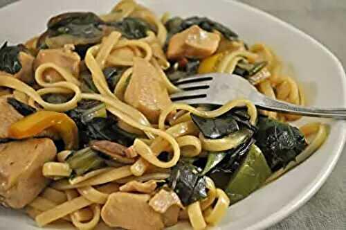 Chicken and Chard Lo Mein