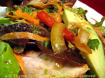 Chicken and Vegetable Salad with Hummus Dressing; Ma Belle Soeur