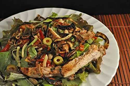 Chicken and White Bean Salad with Crispy Red Onions