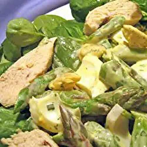 Chicken, Asparagus, and Spinach Salad