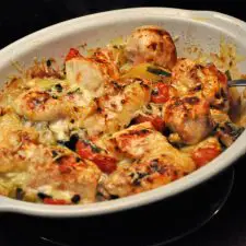 Chicken, Potato, Tomato Gratin