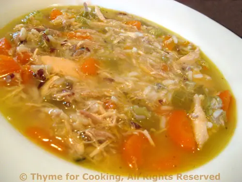 Chicken Rice Soup; holiday eating; the update