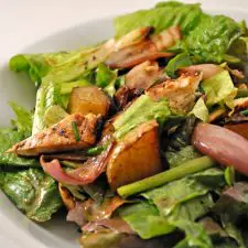 Chicken Salad with Grilled Potatoes and Onions