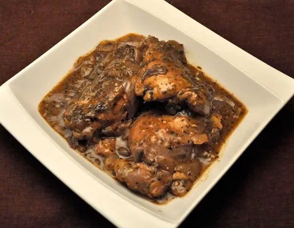 Chicken Thighs, Mustard Sauce, Slow Cooker; odds & ends