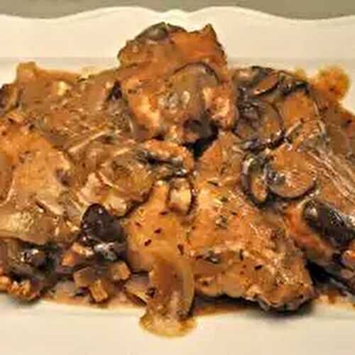 Chicken Thighs with Mushrooms, Slow Cooker