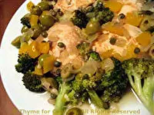 Chicken with Broccoli, Olives and Capers; the return of Christmas Spirit