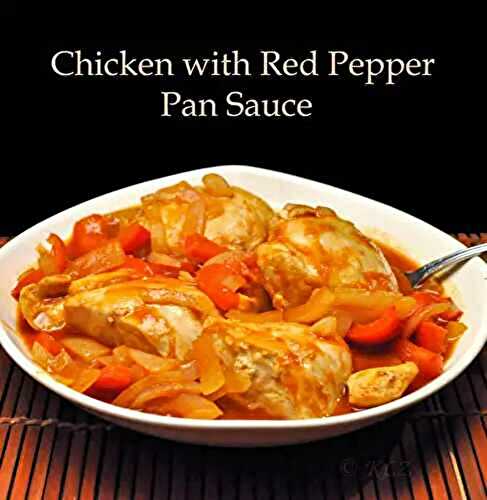 Chicken with Red Pepper Pan Sauce, barking dogs
