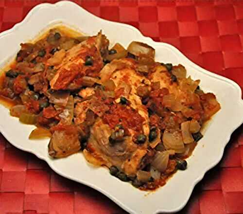 Chicken with Tomatoes and Capers, Slow Cooker; Le Sergon