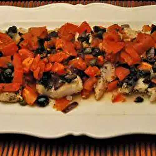 Cod, Baked with Tomatoes & Capers