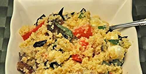 Couscous Salad, Caprese-style; hot!