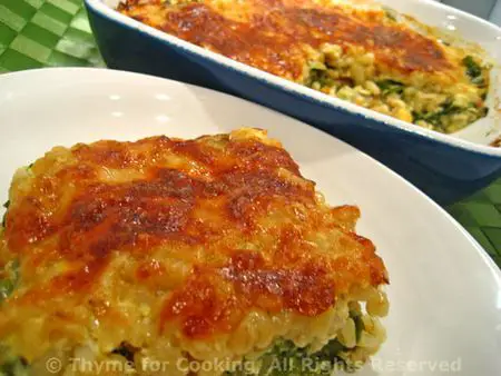 Cream Barley and Chard Gratin; French v US doc visit - one comparison