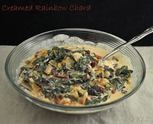 Creamed Rainbow Chard, Summer