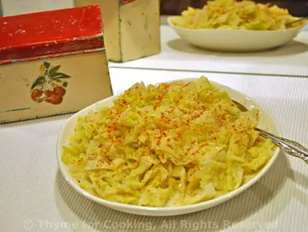 Creamed Savoy Cabbage; French spell check; Weekly Menu