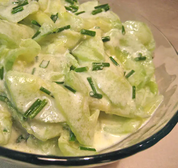 Creamy Cucumber Salad; shoes? please!