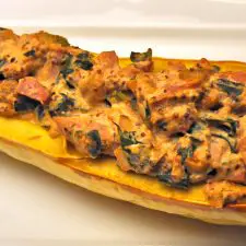 Delicata Squash, Stuffed with Ham & Ricotta