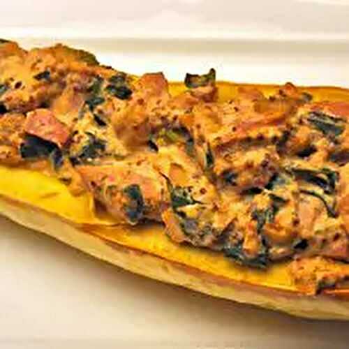 Delicata Squash, Stuffed with Ham & Ricotta