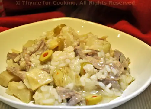 Duck and Artichoke Risotto; the update: ceilings