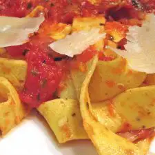 Egg Noodles with Tomato Herb Sauce