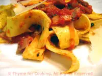 Egg 'Noodles' with Tomato Prosciutto Sauce; I'm a good girl, I am!