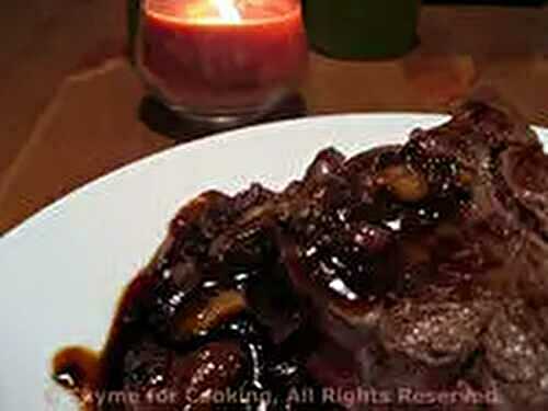 Filet Mignon with Shallot and Red Wine Reduction; Neat Meat