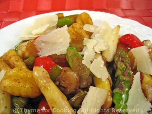 Fried Gnocchi with Asparagus and Tomatoes; resurrecting math