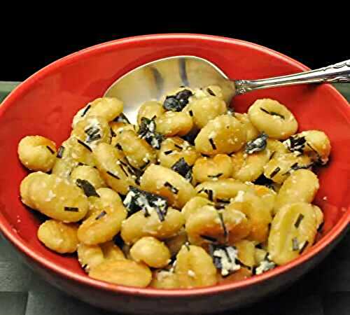 Fried Gnocchi with Sage and Pecorino' water bridge