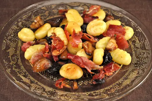 Gnocchi with Prunes, Chestnuts and Bayonne Ham; Teddy Bear Parade