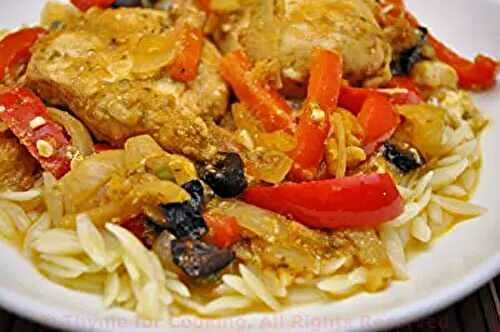 Greek Chicken on Orzo; Conversations