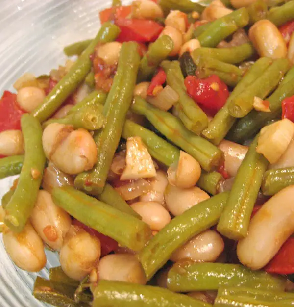 Green and White Beans, Tomatoes, Shallots and Sage