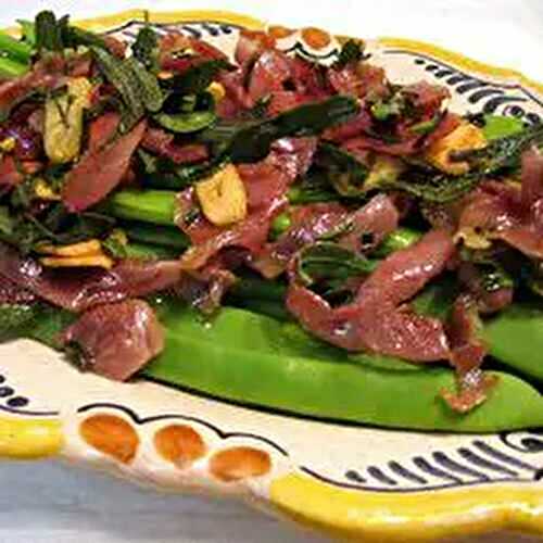 Green Beans with Garlic Chips