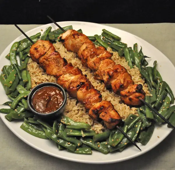 Grilled Chicken Satay with Peanut Sauce