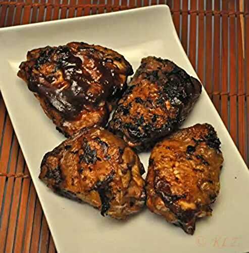 Grilled Chicken Thighs with Hoisin Barbecue Sauce