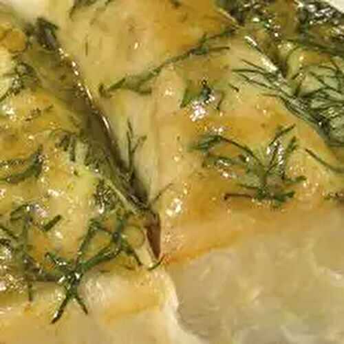 Grilled Cod with Caper Sauce