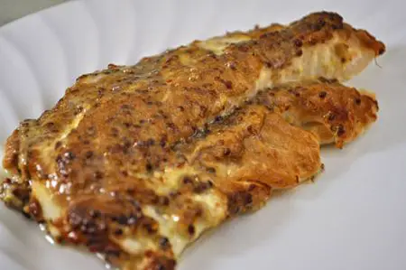 Grilled Cod with Horseradish Mustard Sauce