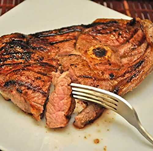 Grilled Lamb Steaks; meanderings