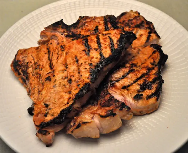 Grilled, Marinated Veal Chops; Pig Ear Day