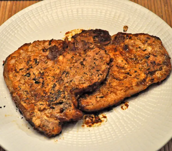 Grilled Pork Chops, Moroccan Spices; French words