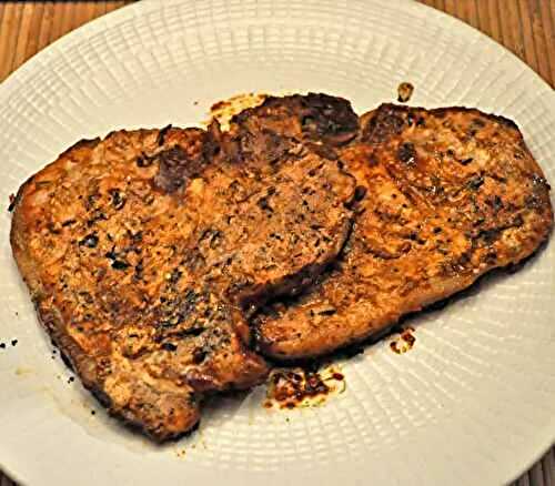 Grilled Pork Chops, Moroccan Spices; French words