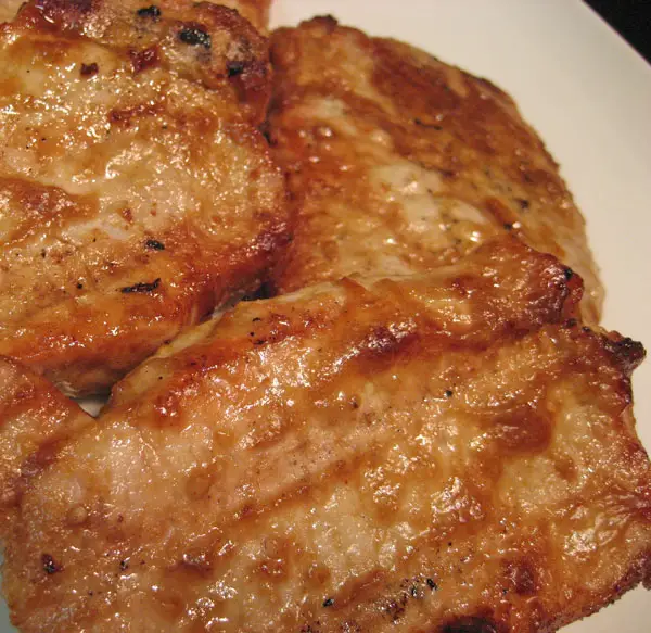 Grilled Pork Chops with Peanut Marinade; meanderings