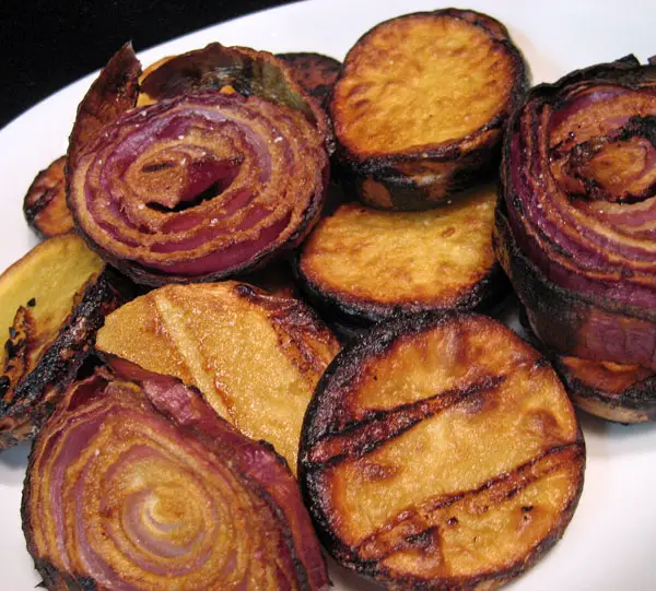 Grilled Potato and Onion Salad; Yummly