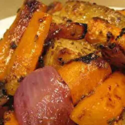 Grilled Potatoes & Carrots Dijon