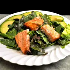 Grilled Salmon Salad with Avocado