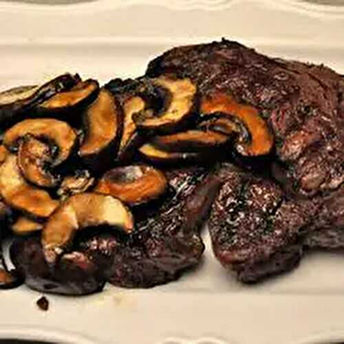 Grilled Steak and Mushrooms