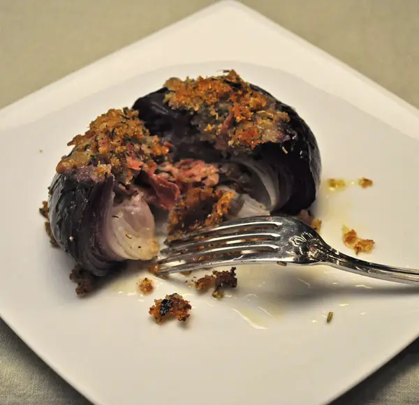 Grilled, Stuffed Red Onions, words