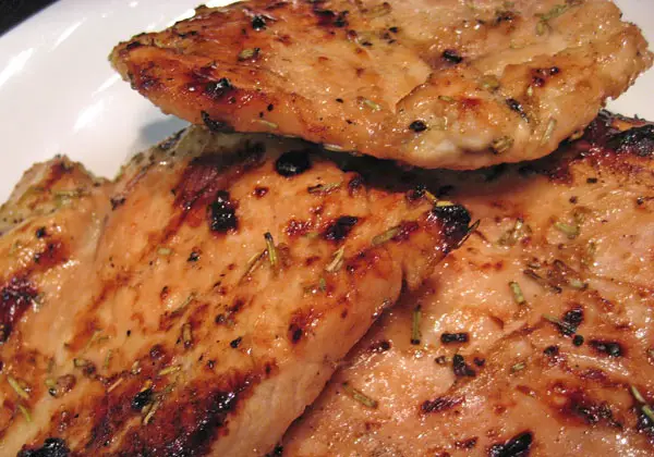Grilled Turkey Cutlets, Mustard / Soy Marinade; meanderings