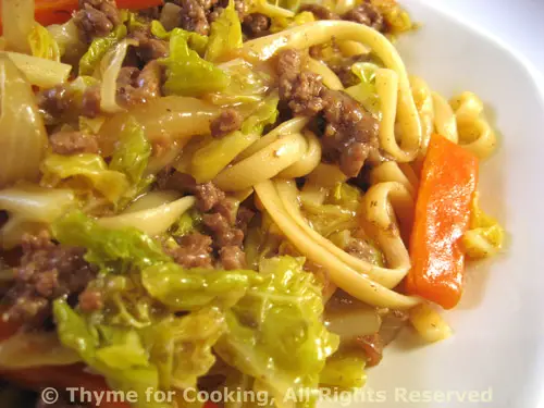 Ground Beef and Savoy Cabbage Lo Mein; Daily Life in Ireland